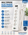 MULTIPRISE ÉLECTRIQUE 5 PRISES 2500 W