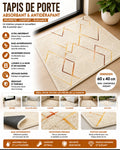 TAPIS DE PORTE DESIGN MODERNE -ABSORBANT ET ANTIDÉRAPANT