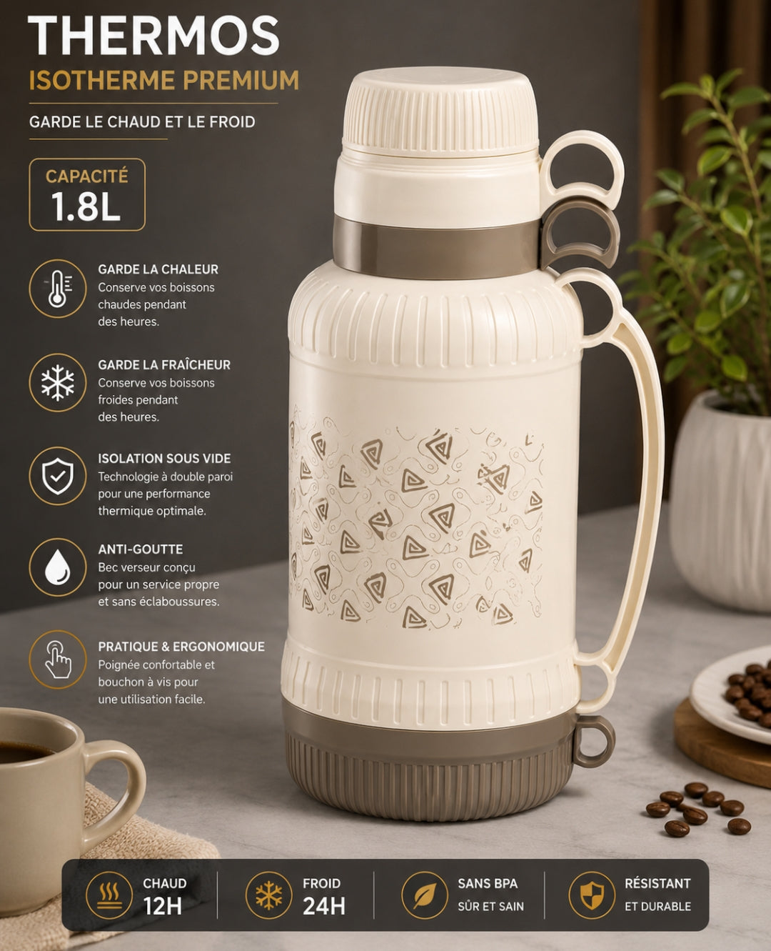 Thermos Isotherme Premium 1,8 L.
