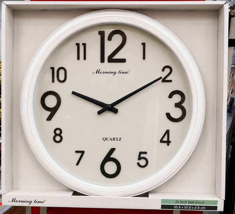 Grande Horloge Murale Design Quartz 20 Pouces (50,8 cm)