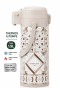 THERMOS À POMPE ISOTHERME DAYDAYS 1,9L-MOTIF ÉLÉGANT, CHAUD ET FROID 24H